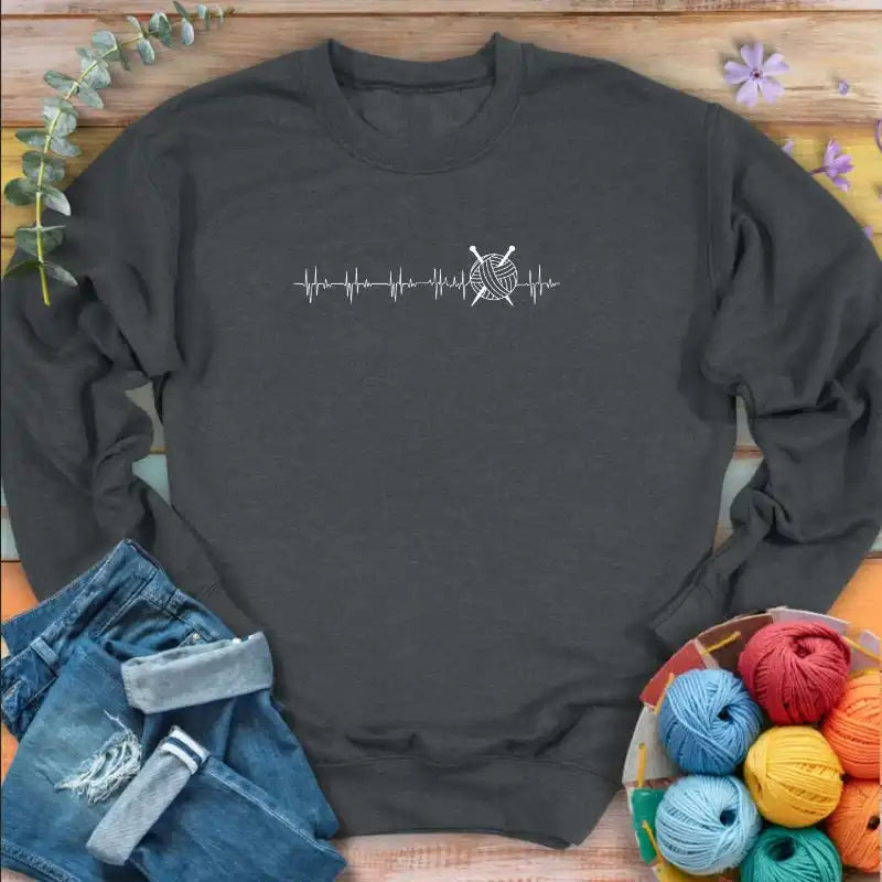 Knit heartbeat Sweatshirt