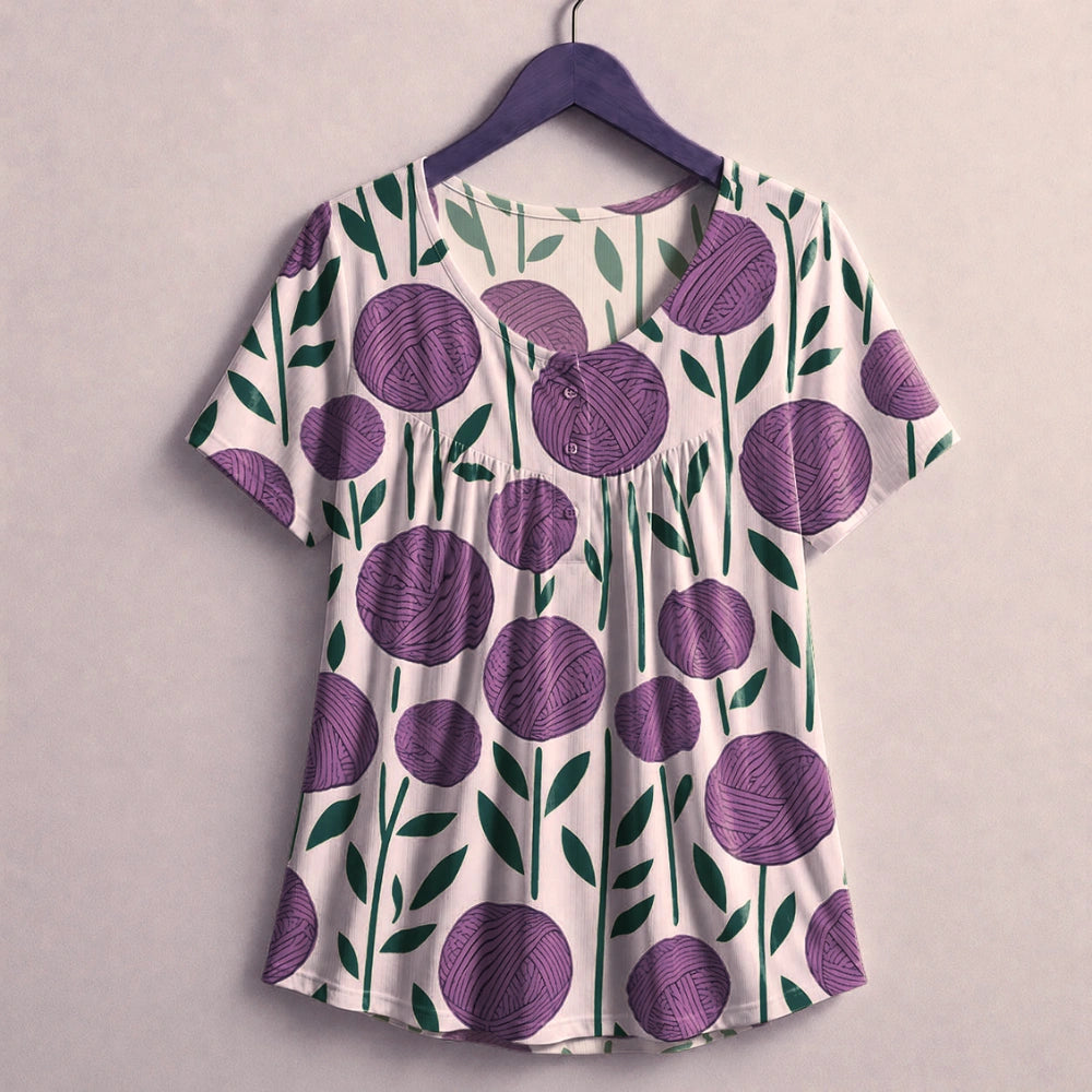 Yarn Flowers Blouse