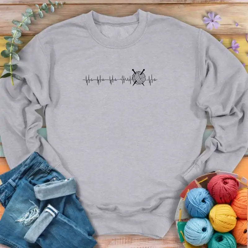 Knit heartbeat Sweatshirt