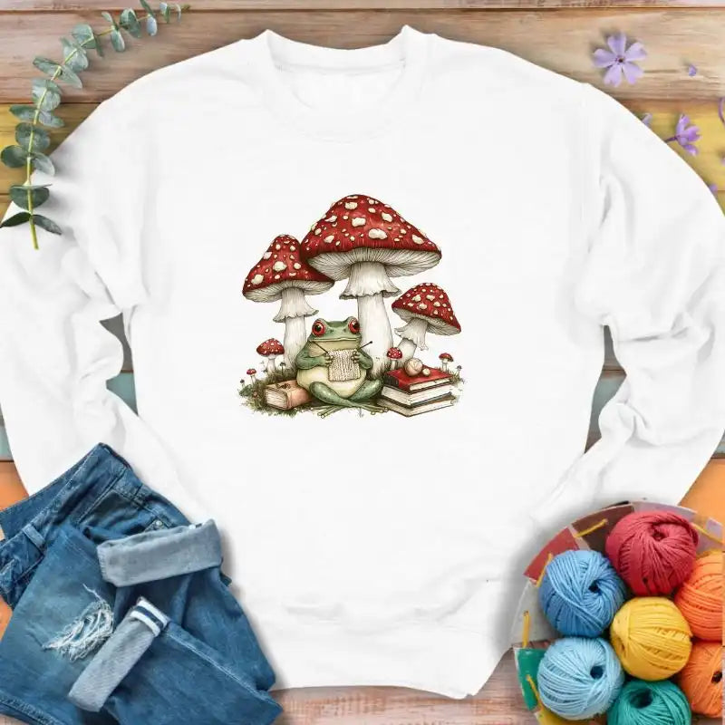 Knitting Frog Sweatshirt