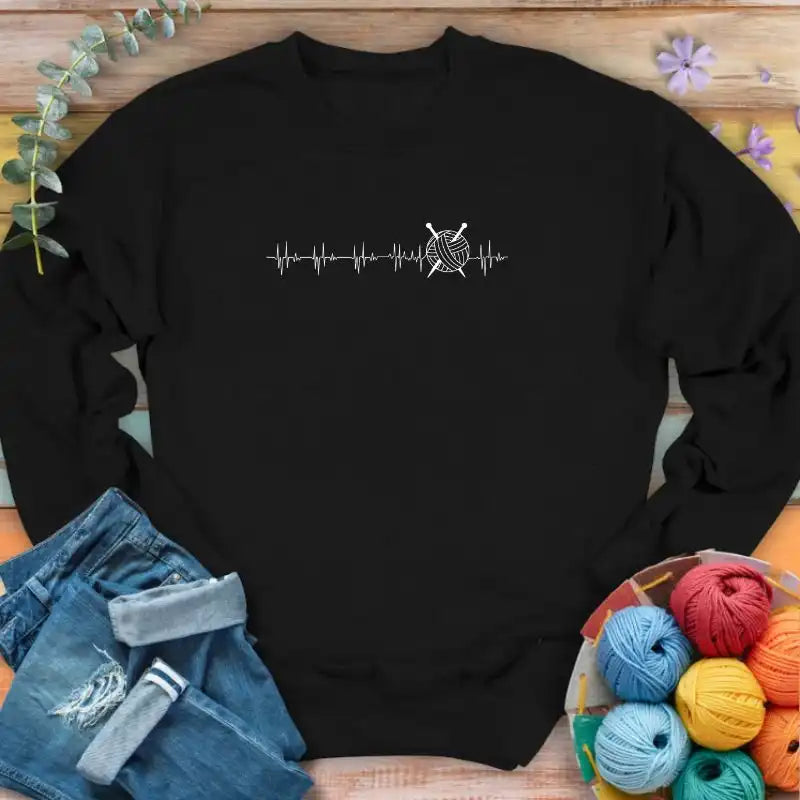 Knit heartbeat Sweatshirt