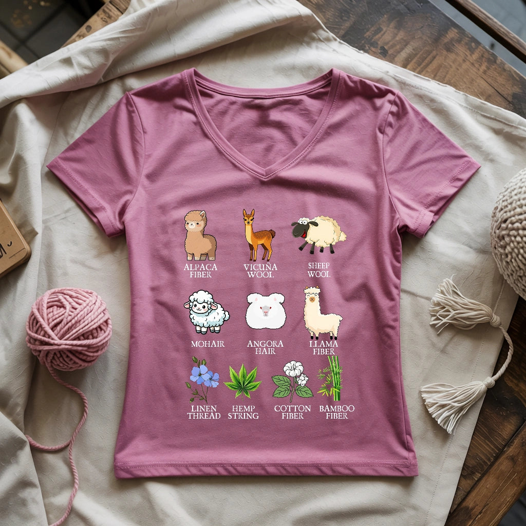 Flora Fauna Fiber Lady V-neck