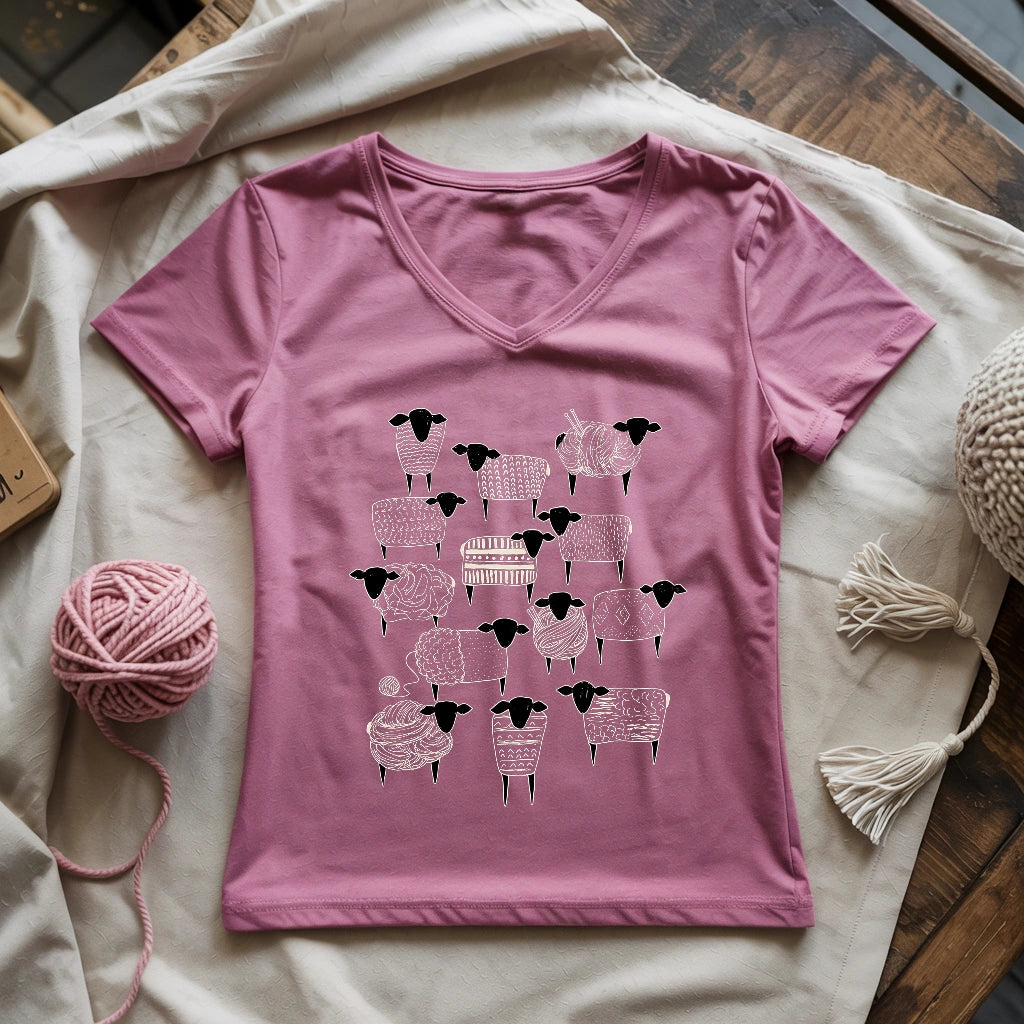Sheeps Lady V-neck