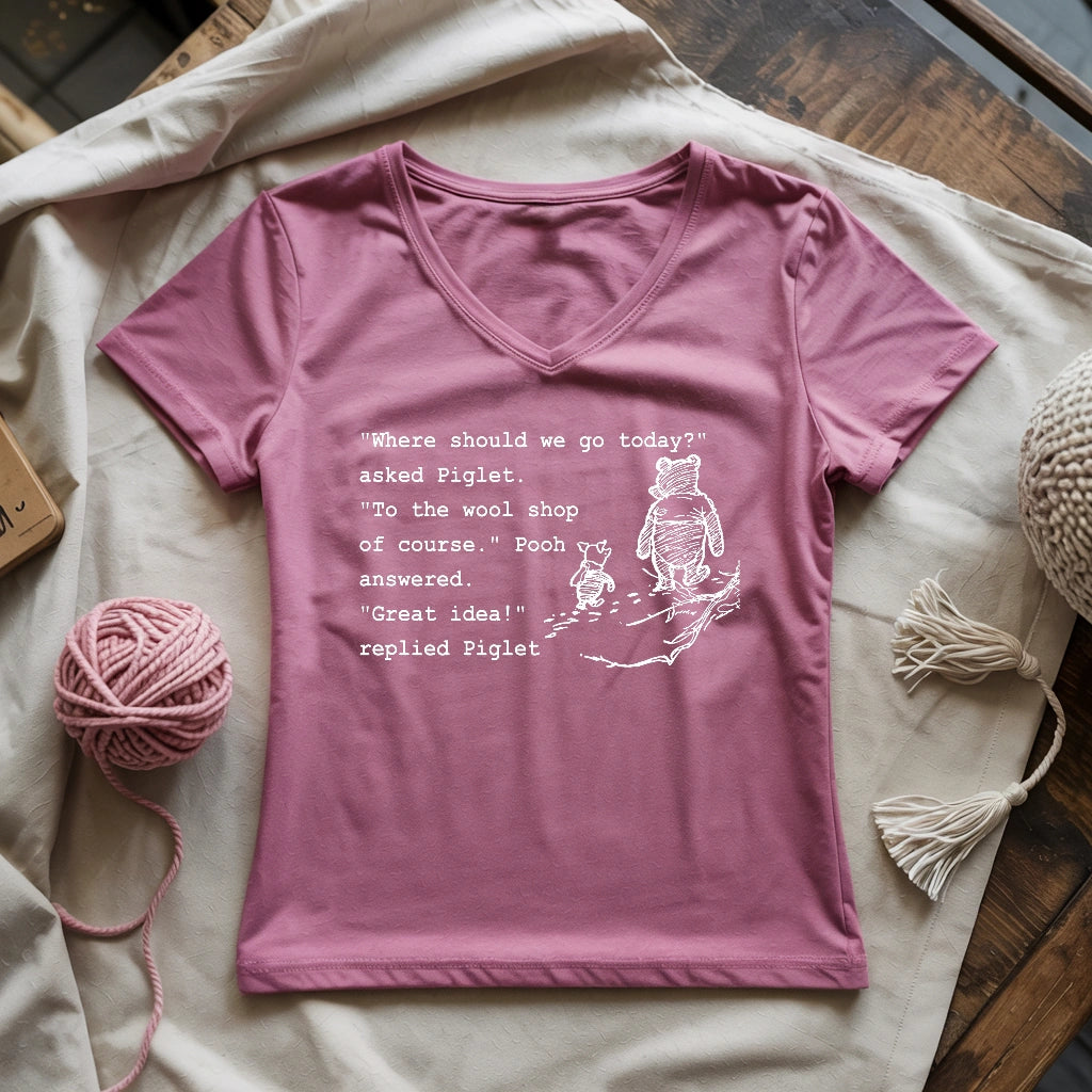 Wool Shop Lady V-neck