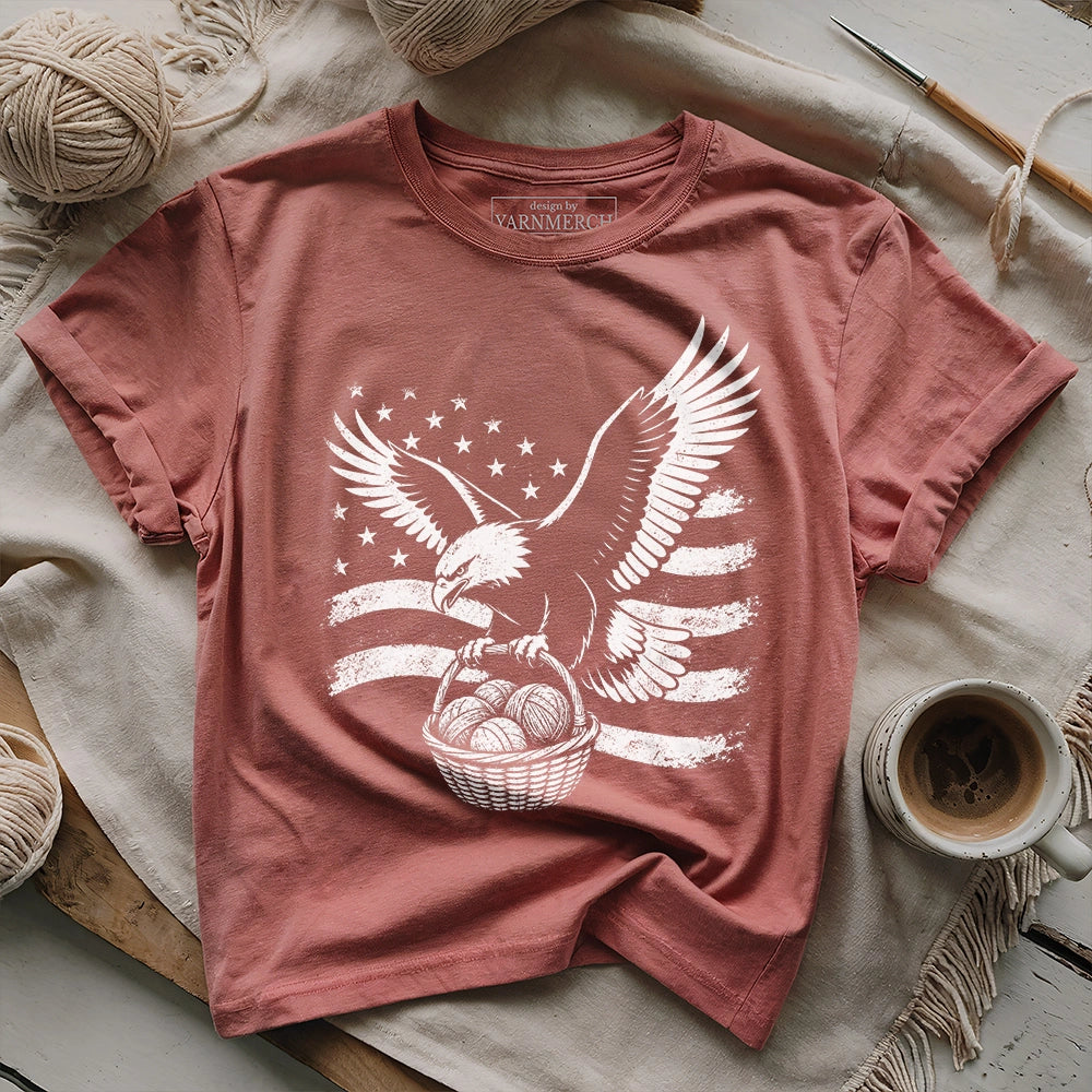 Bald Eagle And Yarn T-shirt