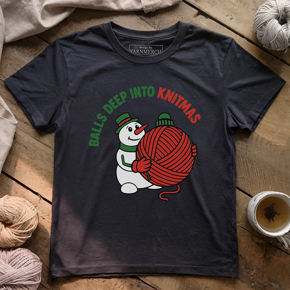 Ball Deep Into Knitmas T-shirt