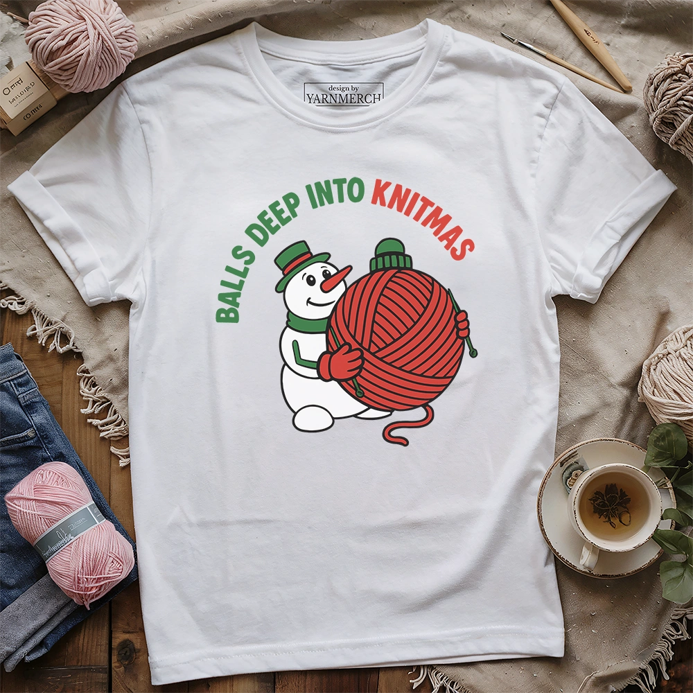 Ball Deep Into Knitmas T-shirt