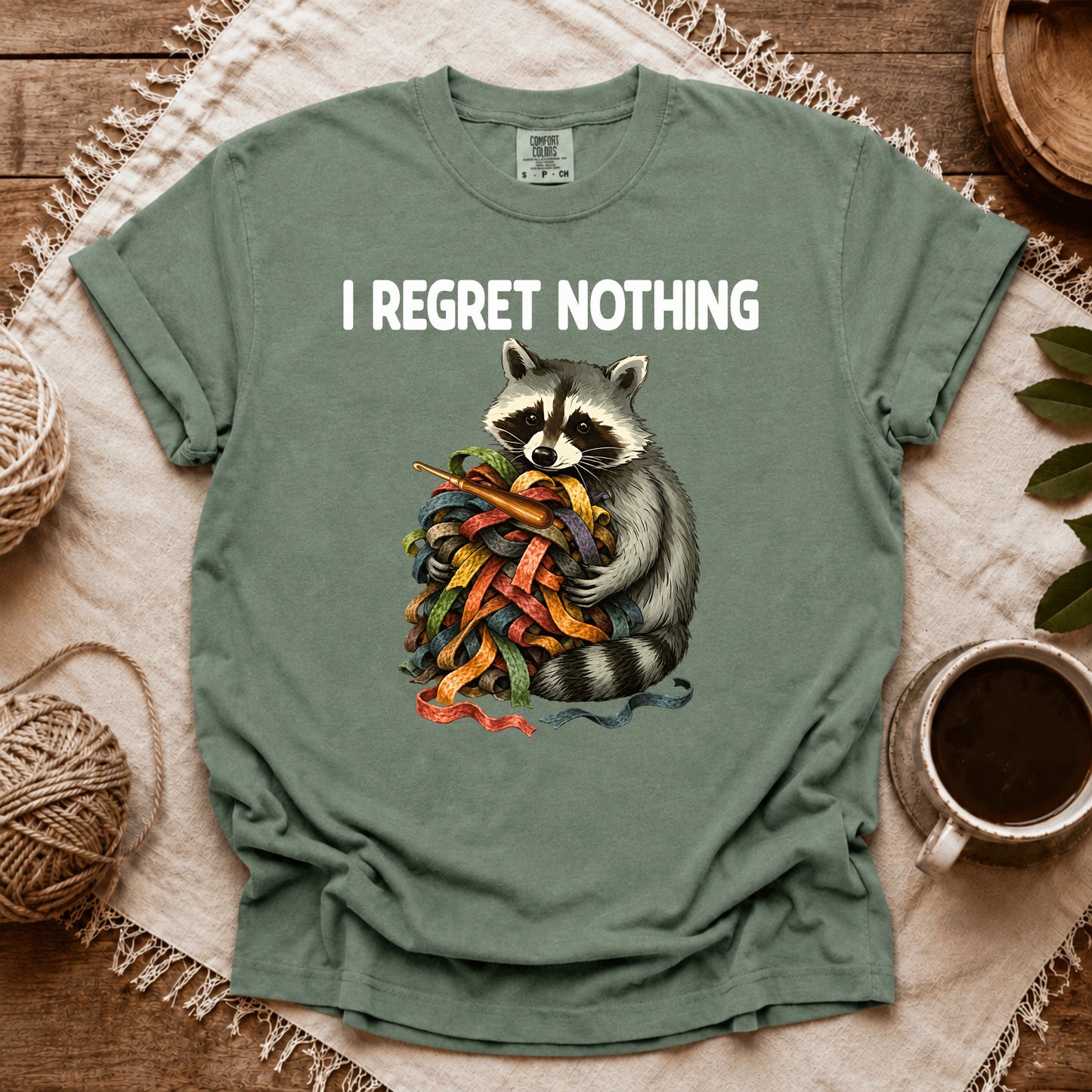 Comfort Colors Strips Of Wool, I Regret Nothing T-shirt