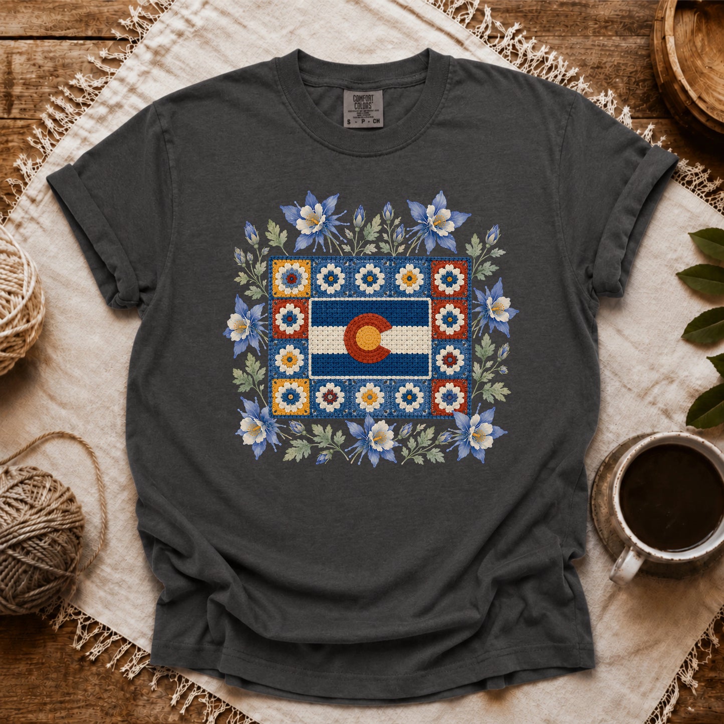 Comfort Colors Colorado In Granny Squares T-shirt