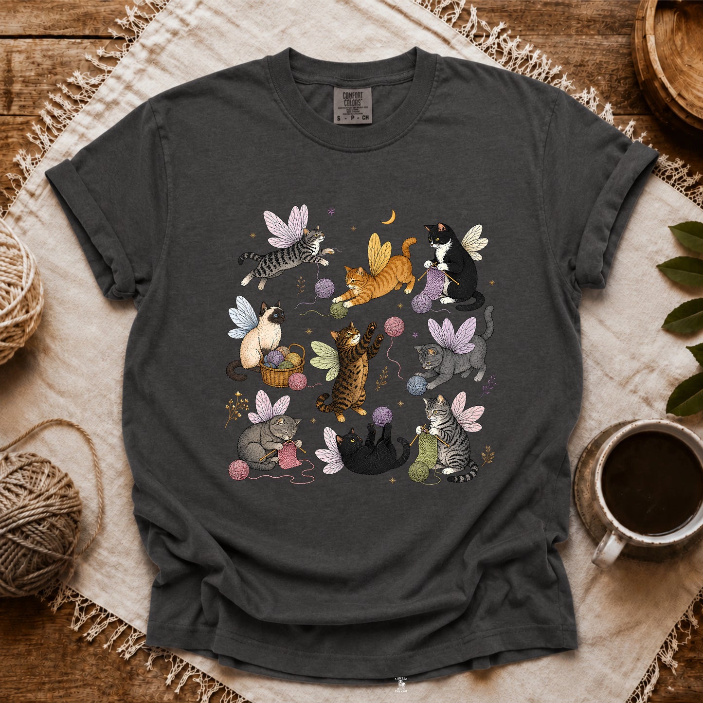 Comfort Colors Fairy Cats Club T-shirt