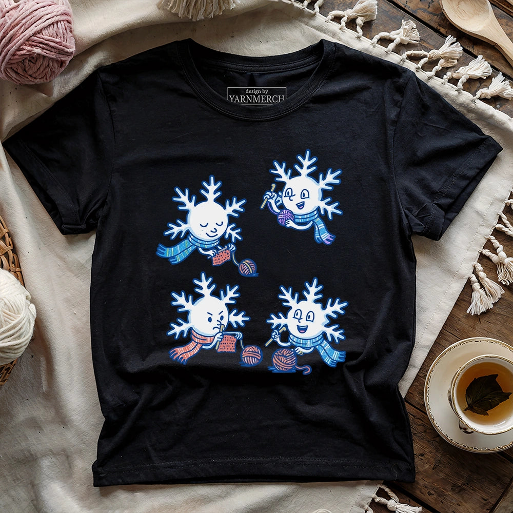 Crocheting Snowflakes T-shirt