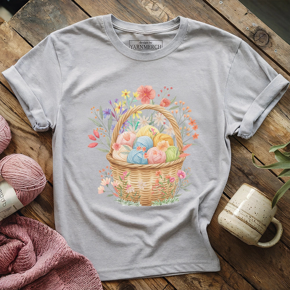 Floral Yarn Basket T-shirt