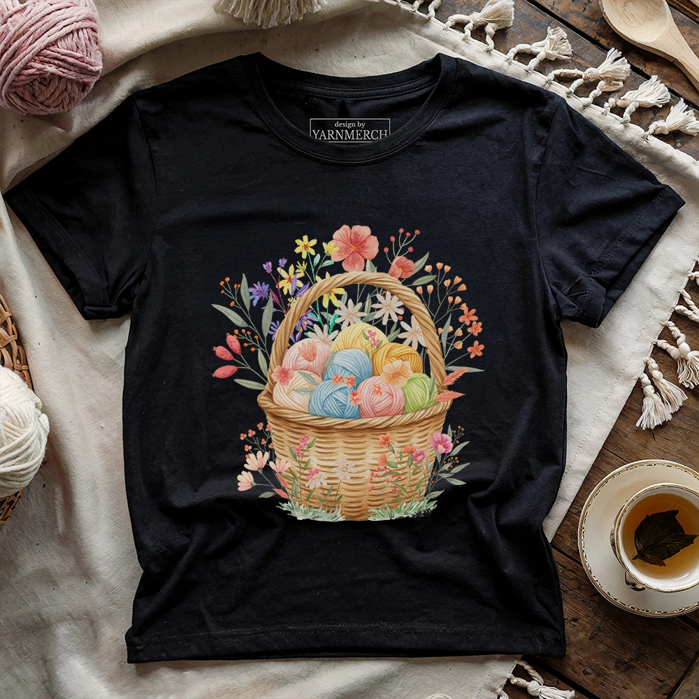 Floral Yarn Basket T-shirt
