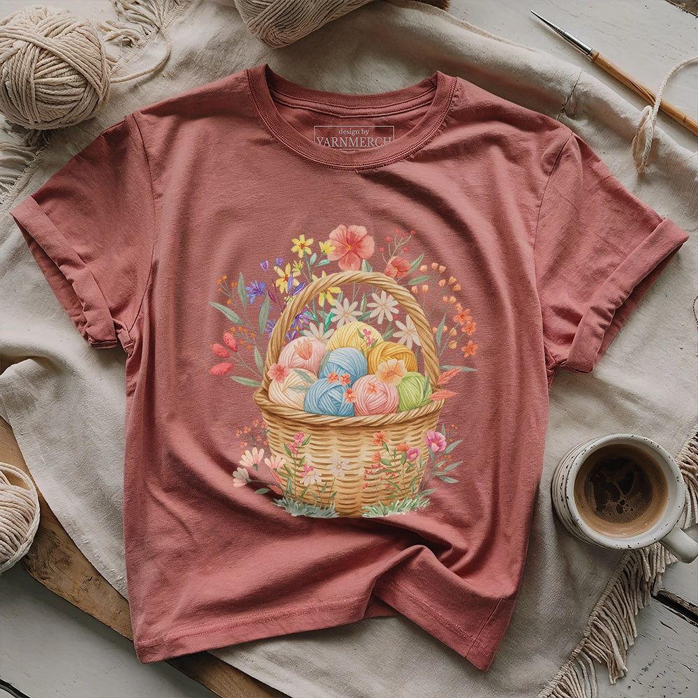 Floral Yarn Basket T-shirt