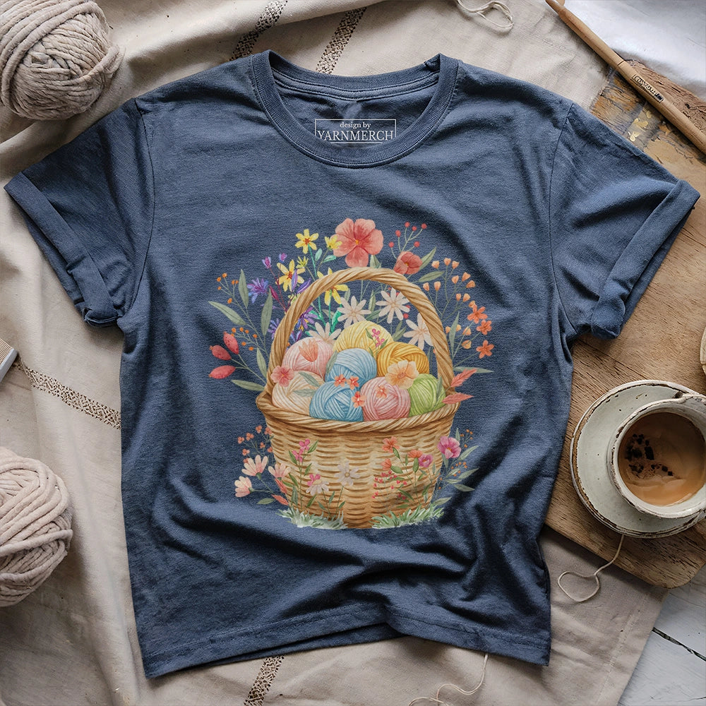 Floral Yarn Basket T-shirt