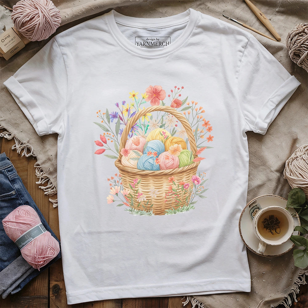 Floral Yarn Basket T-shirt