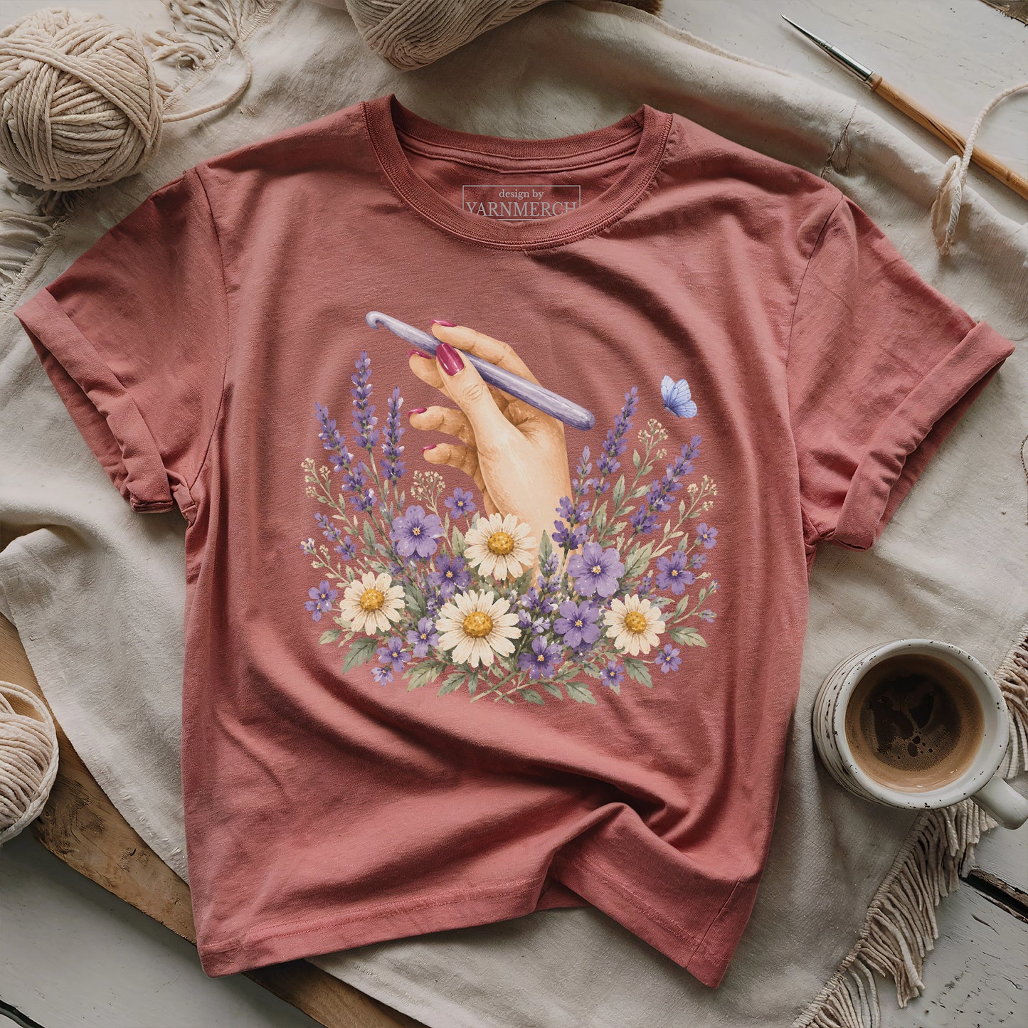 Crochet & Flower T-shirt