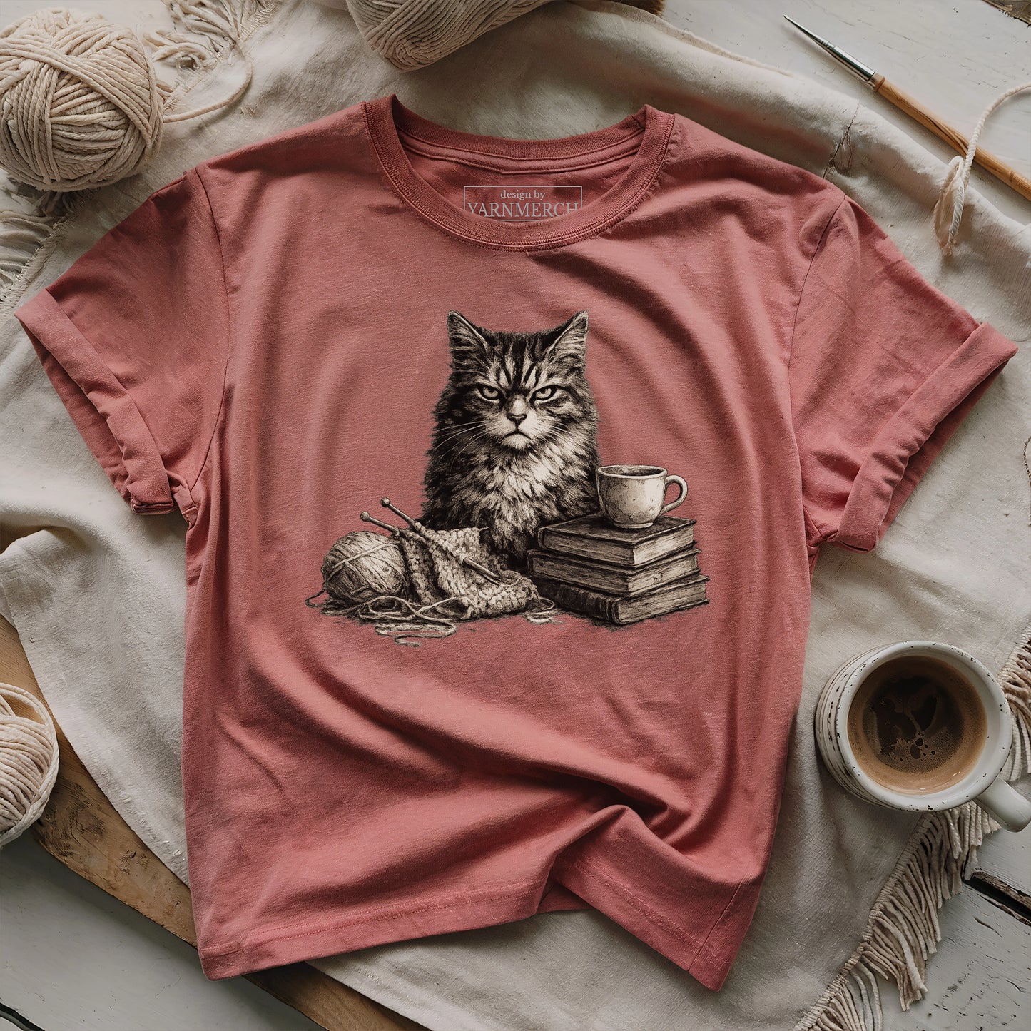 Grumpy Cat Knitting T-shirt