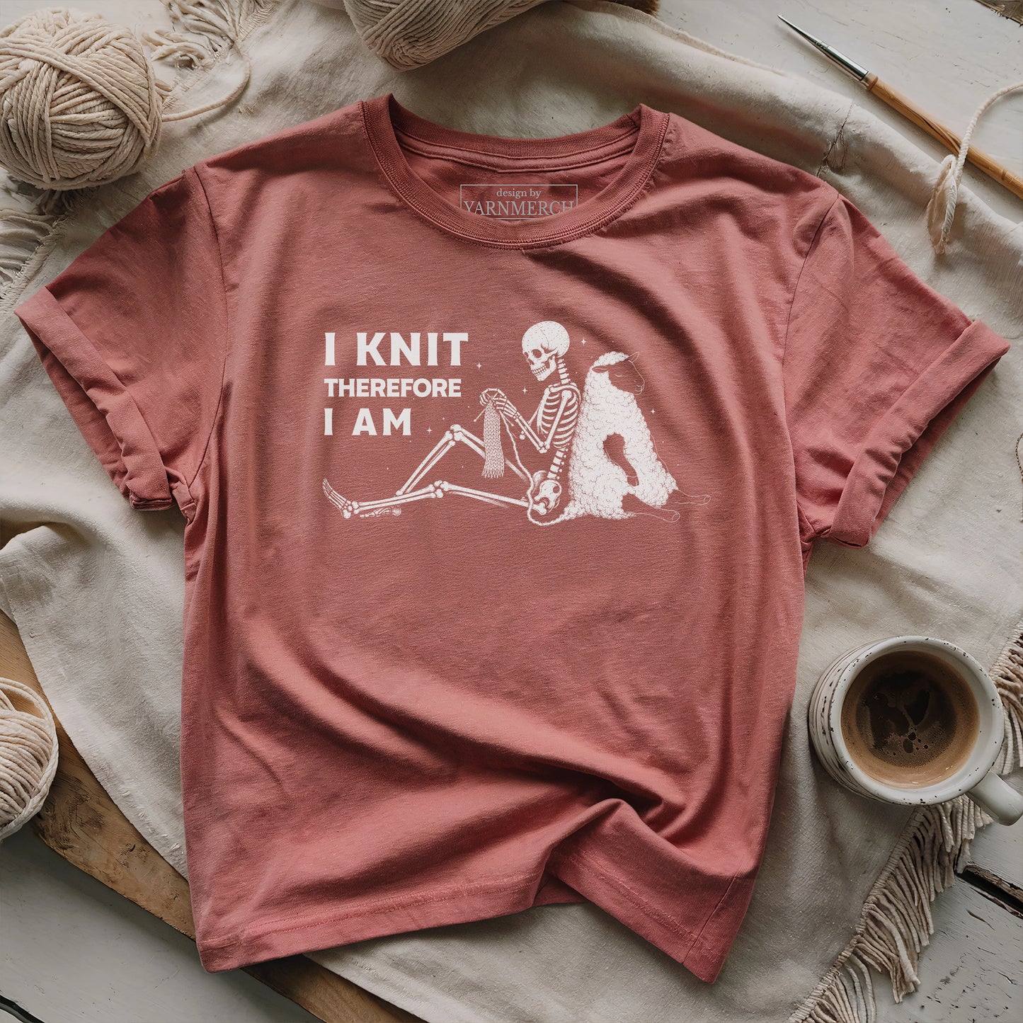 I Knit Therefore I Am T-shirt