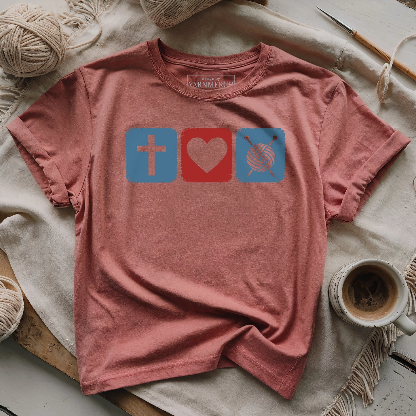 Jesus Loves Knitting T-shirt