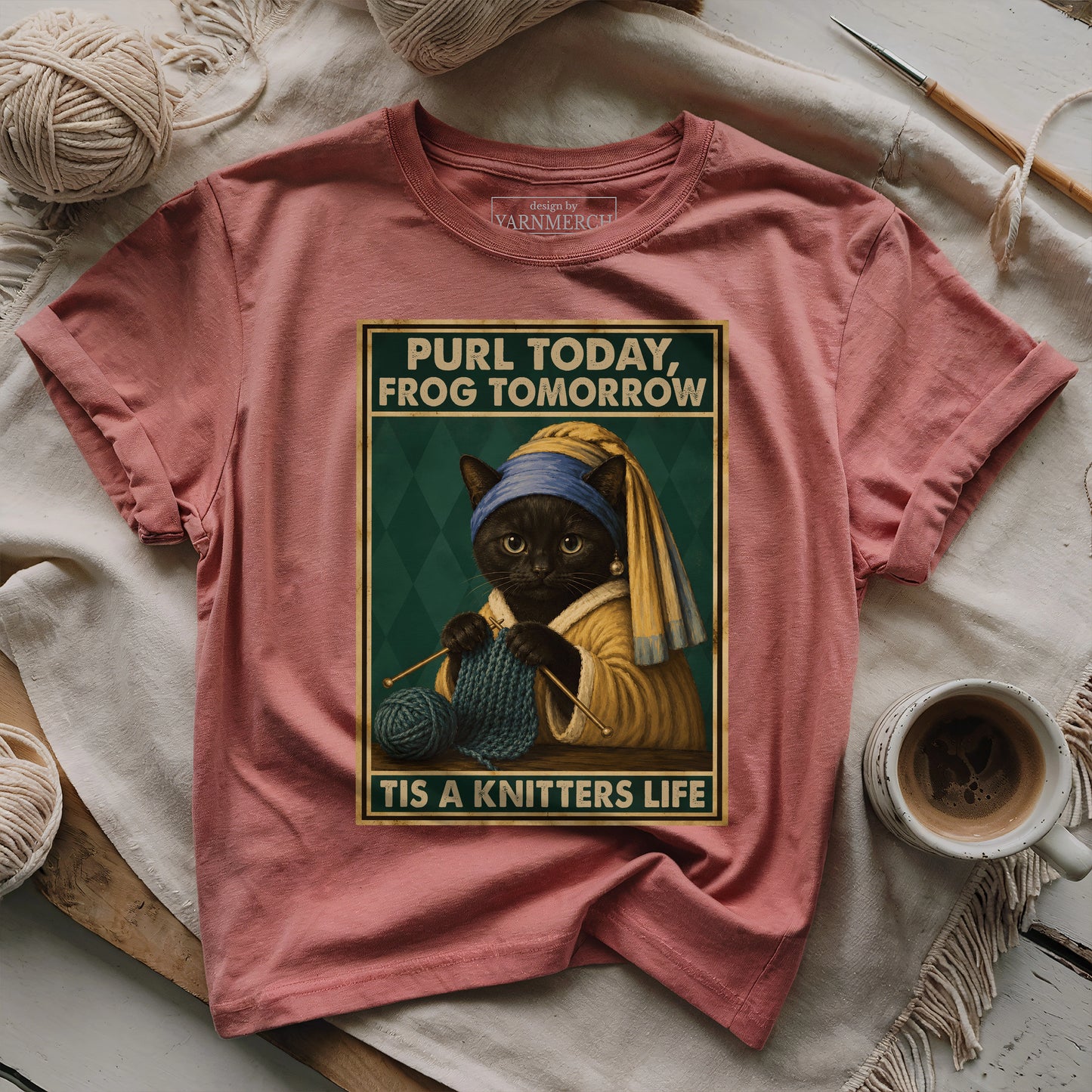 Purl Today, Frog Tomorrow T-shirt