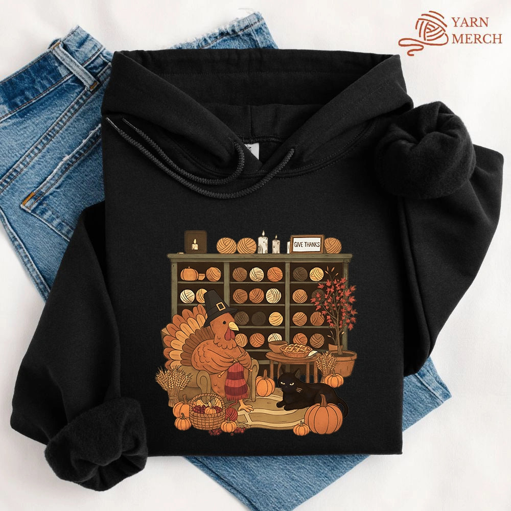 Knitting Turkey Hoodie