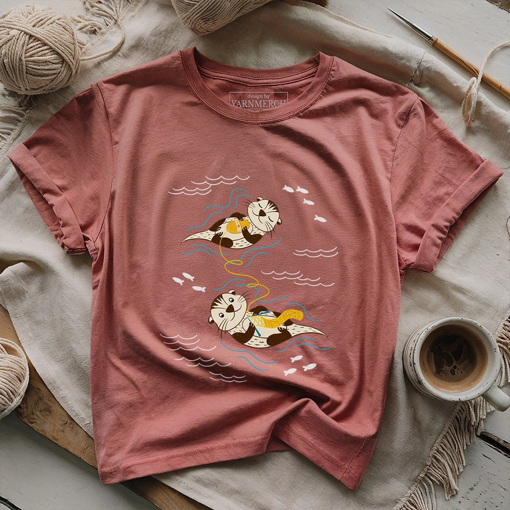 Otterly Knitting Away T-shirt