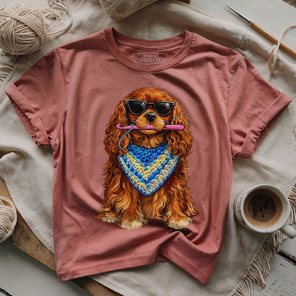 Ruby Cavalier Crocheting T-shirt