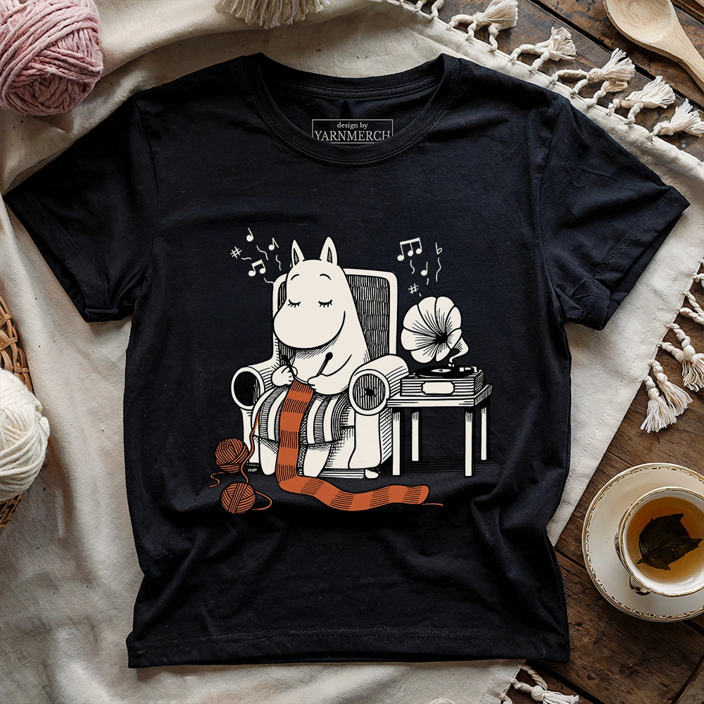 The Gentle Hippo Knitter T-shirt