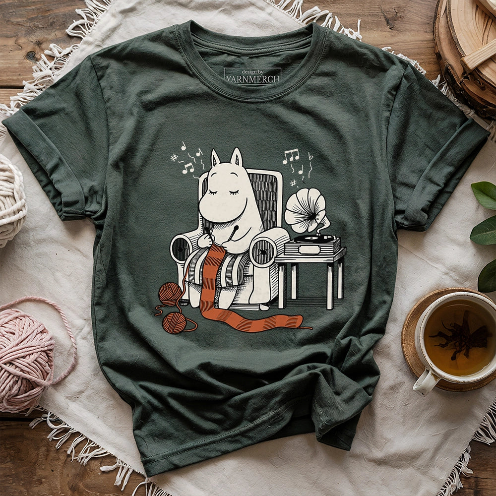 The Gentle Hippo Knitter T-shirt