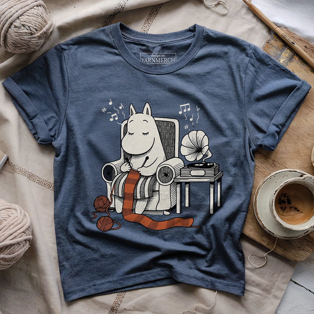 The Gentle Hippo Knitter T-shirt