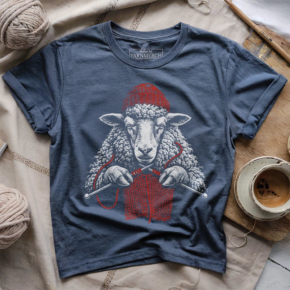 Vintage Knitting Sheep T-shirt