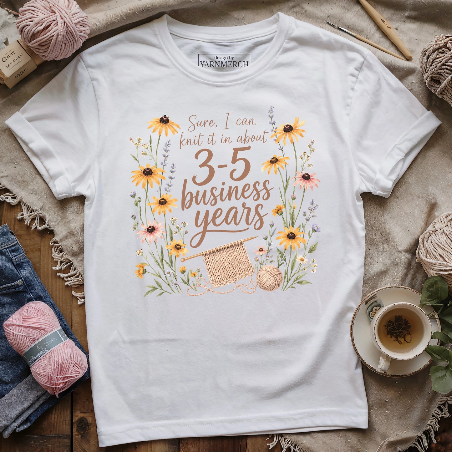 I Can Knit In 3-5 Years T-shirt