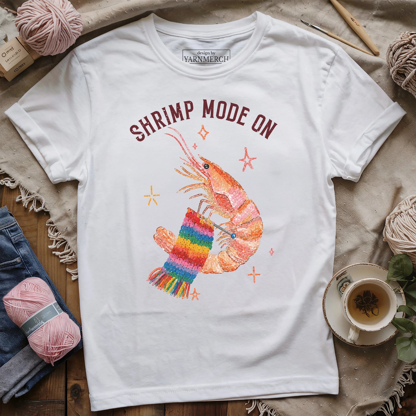 Shrimp Mode On T-shirt