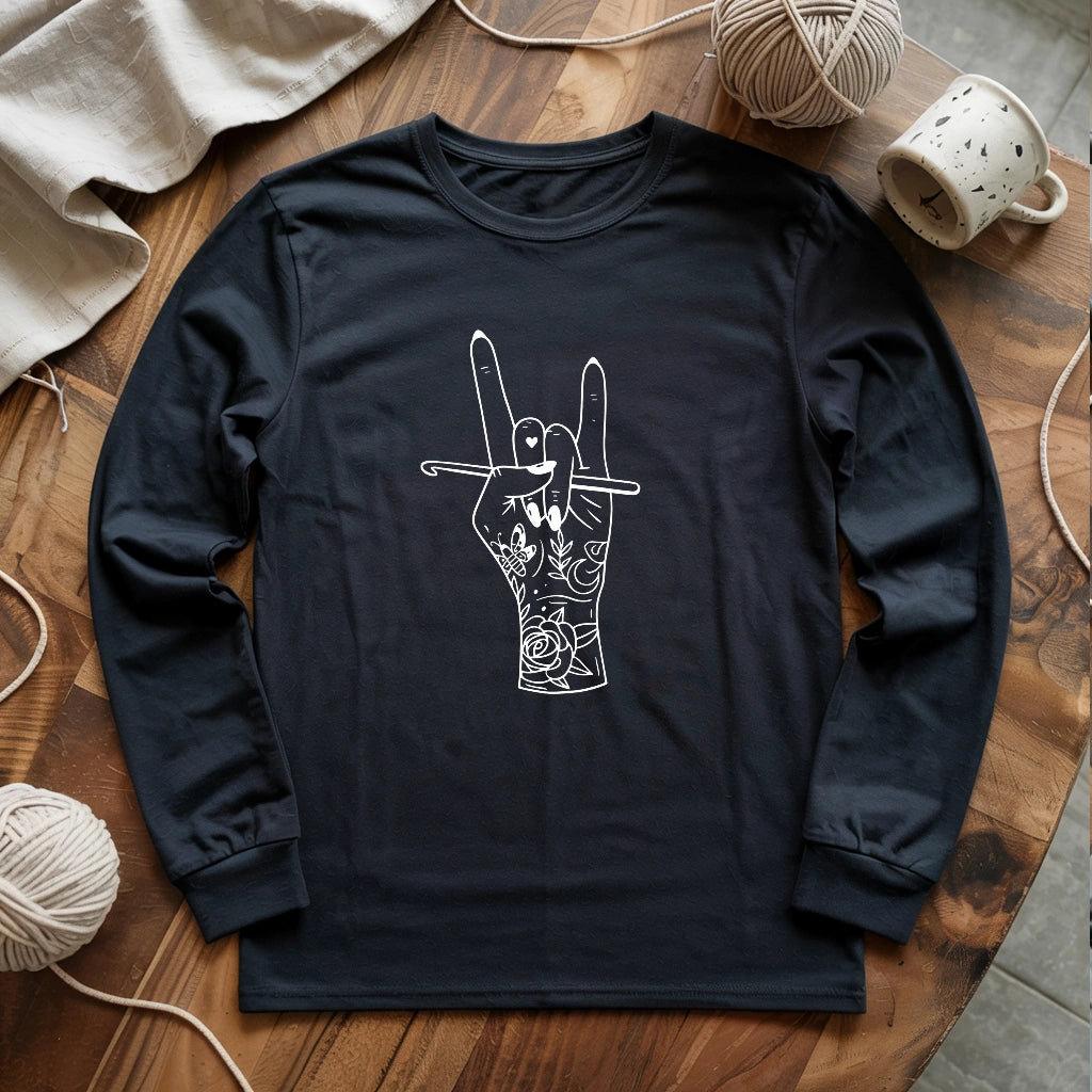 Crocheting Rock Long Sleeve T-shirt