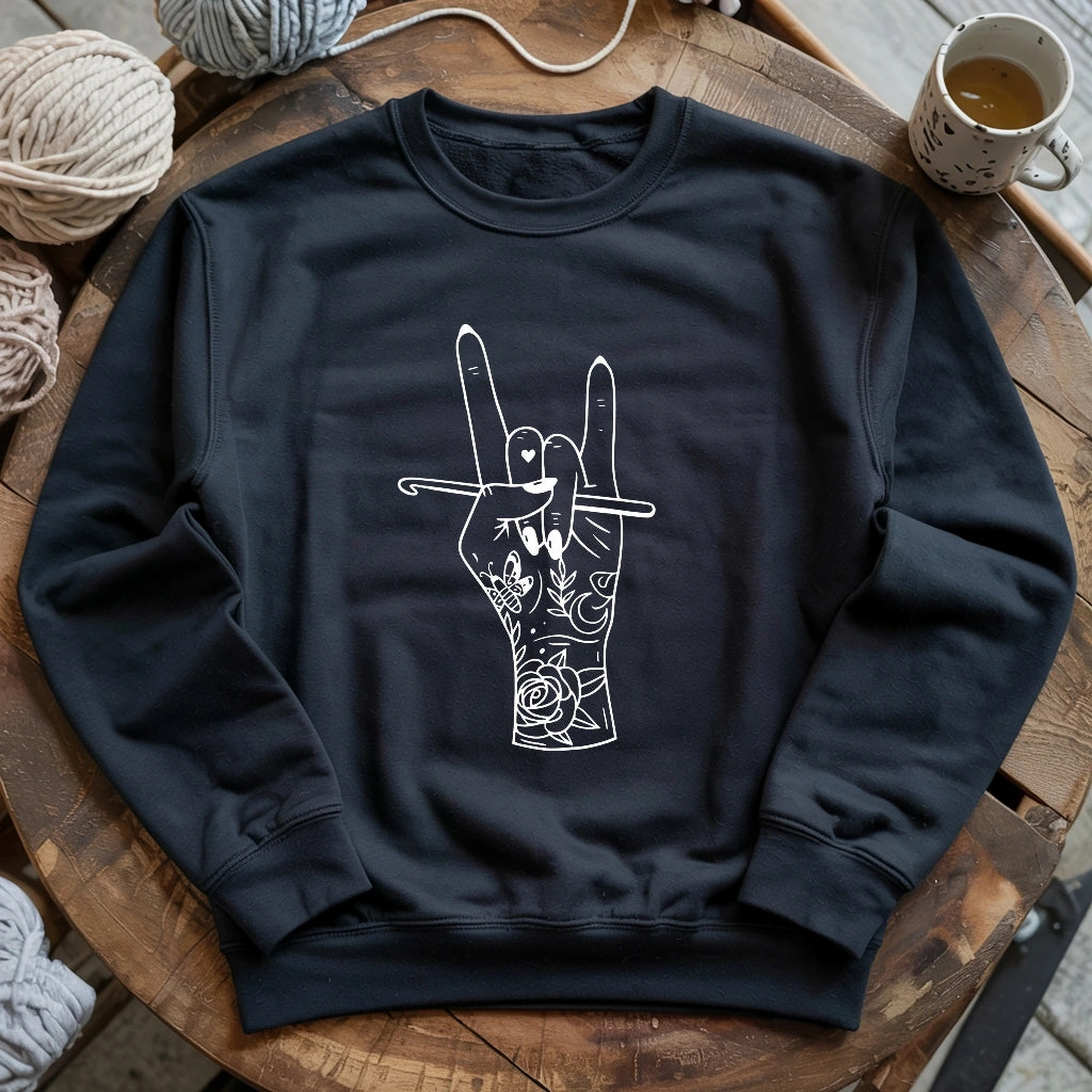 Crocheting Rock Sweatshirt