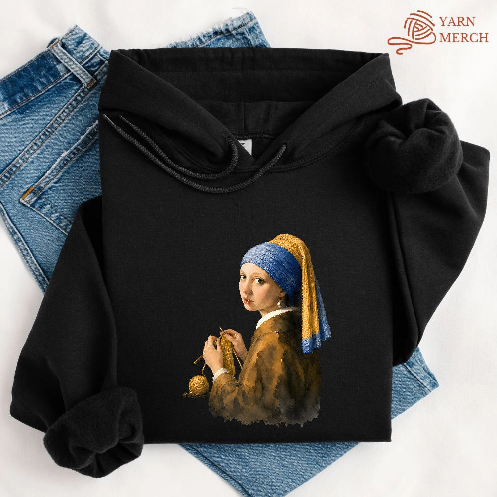 Girl Knitting Hoodie