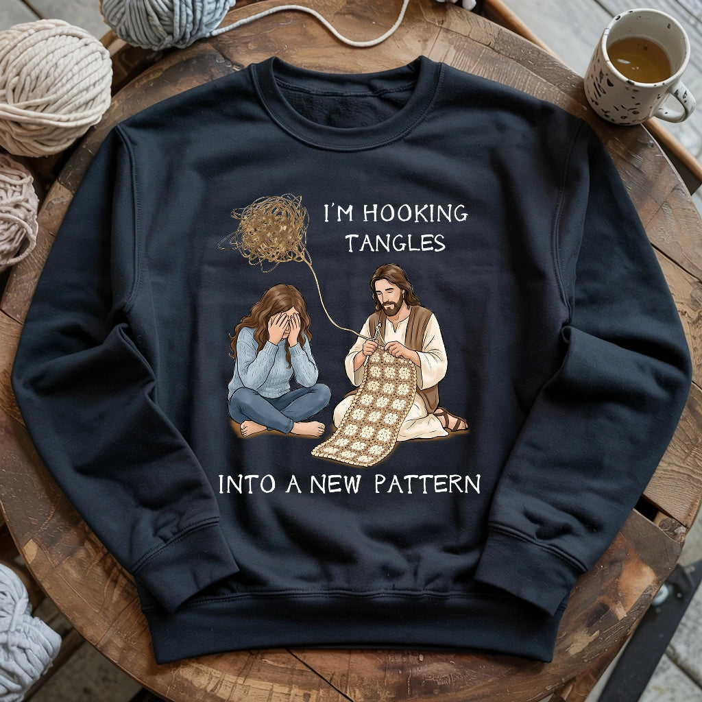 God Crocheting Tangles Sweatshirt
