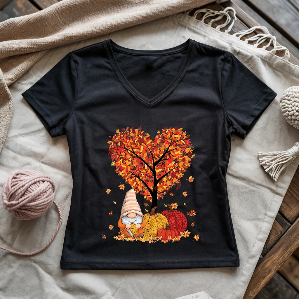 Love Knitting Season Lady V-neck