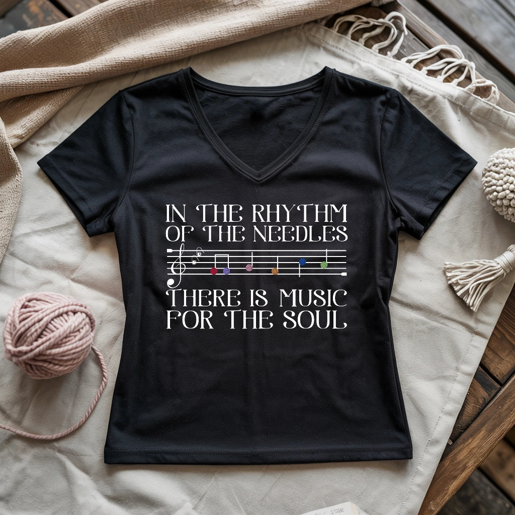 Rhythm Of The Needles Lady V-neck
