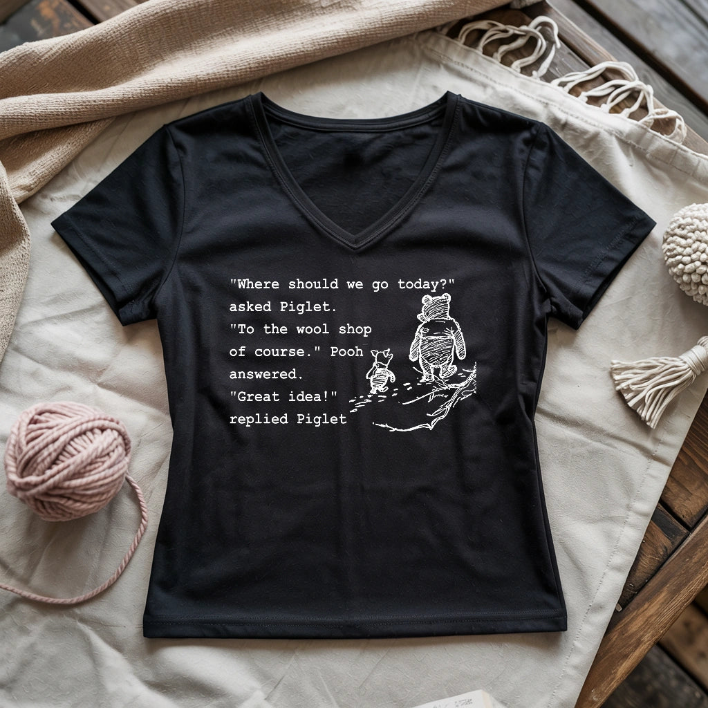 Wool Shop Lady V-neck