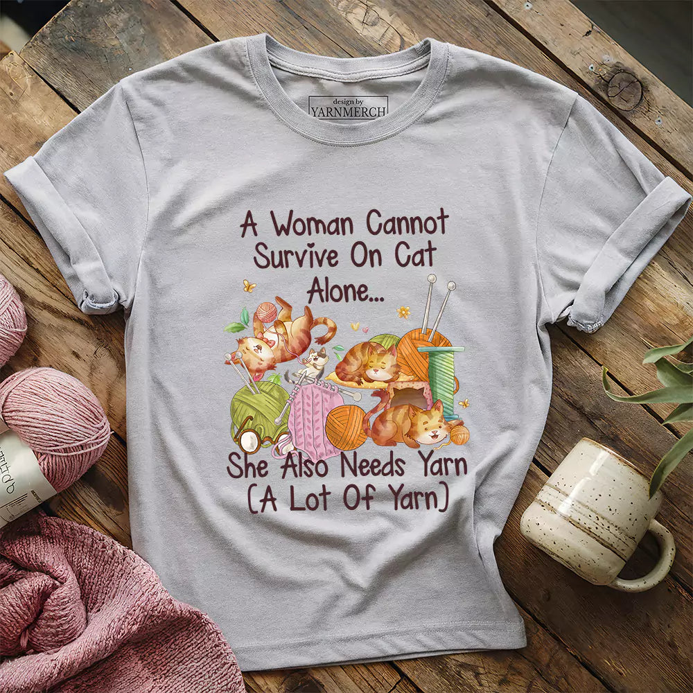 Cat & Yarn Lover T-shirt