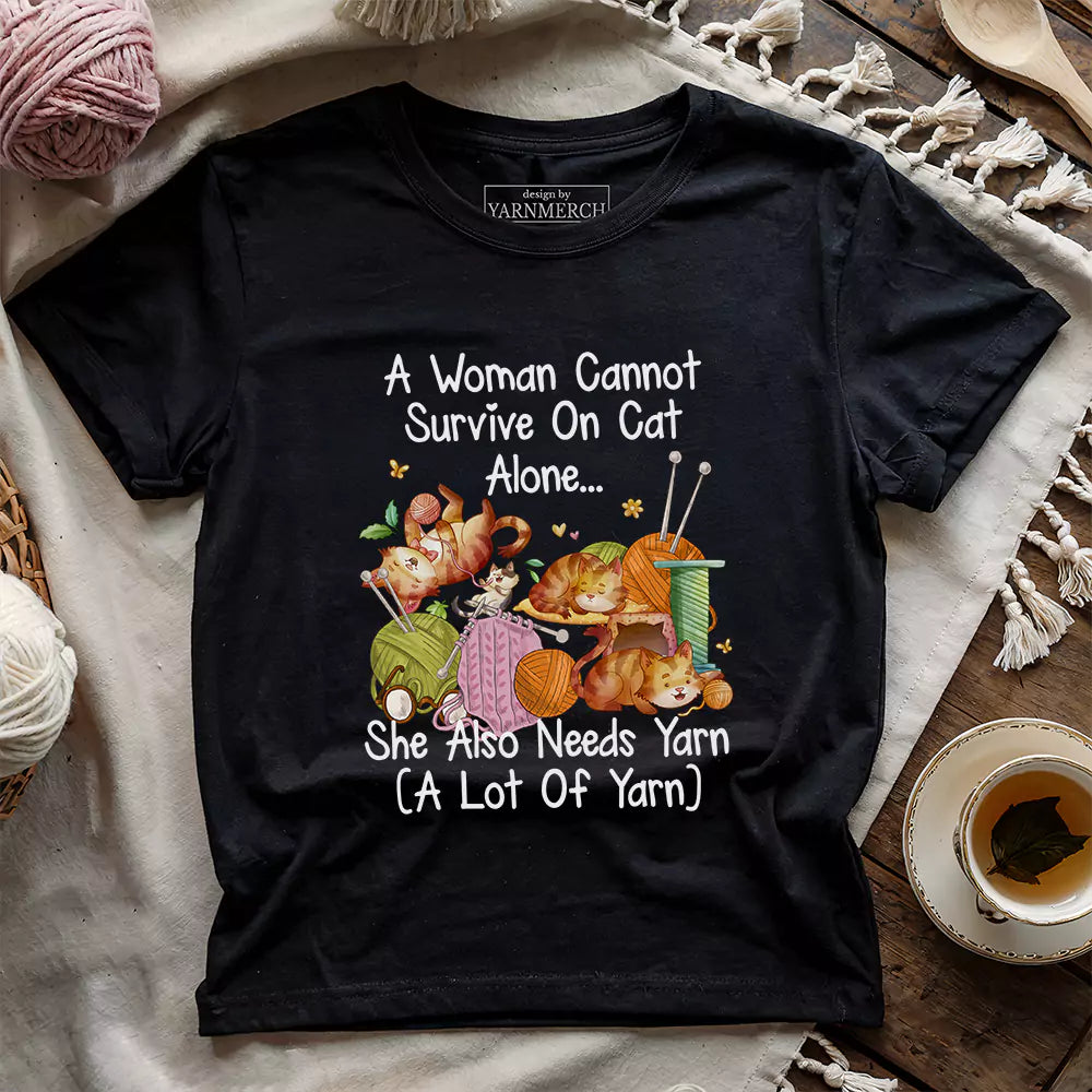 Cat & Yarn Lover T-shirt