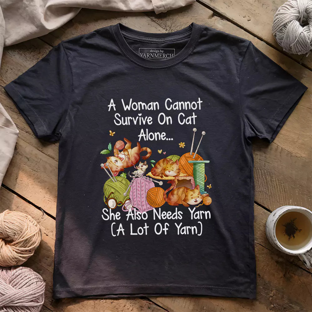 Cat & Yarn Lover T-shirt