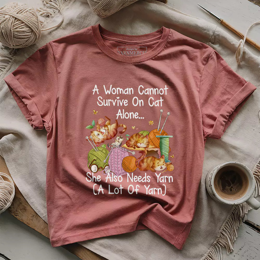 Cat & Yarn Lover T-shirt