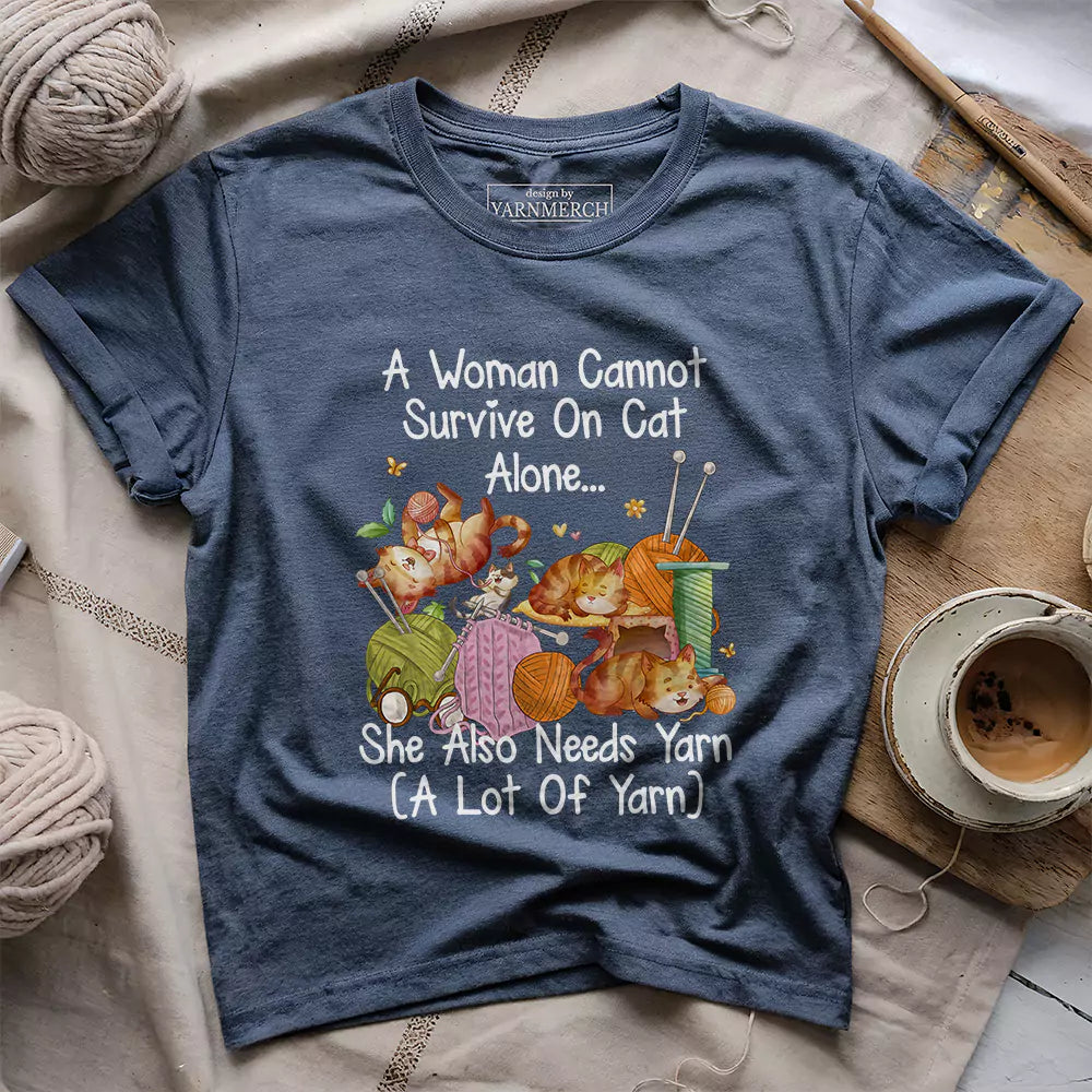 Cat & Yarn Lover T-shirt