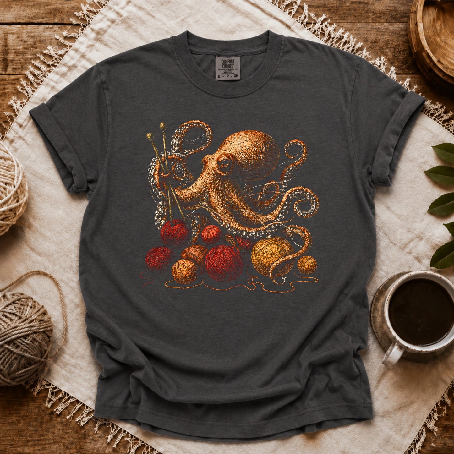 Comfort Colors Knit With Octopus T-shirt