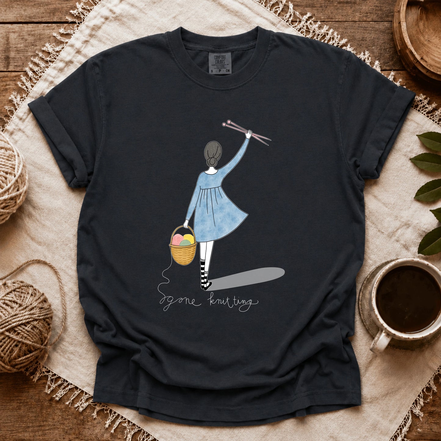 Comfort Colors Gone Knitting T-shirt
