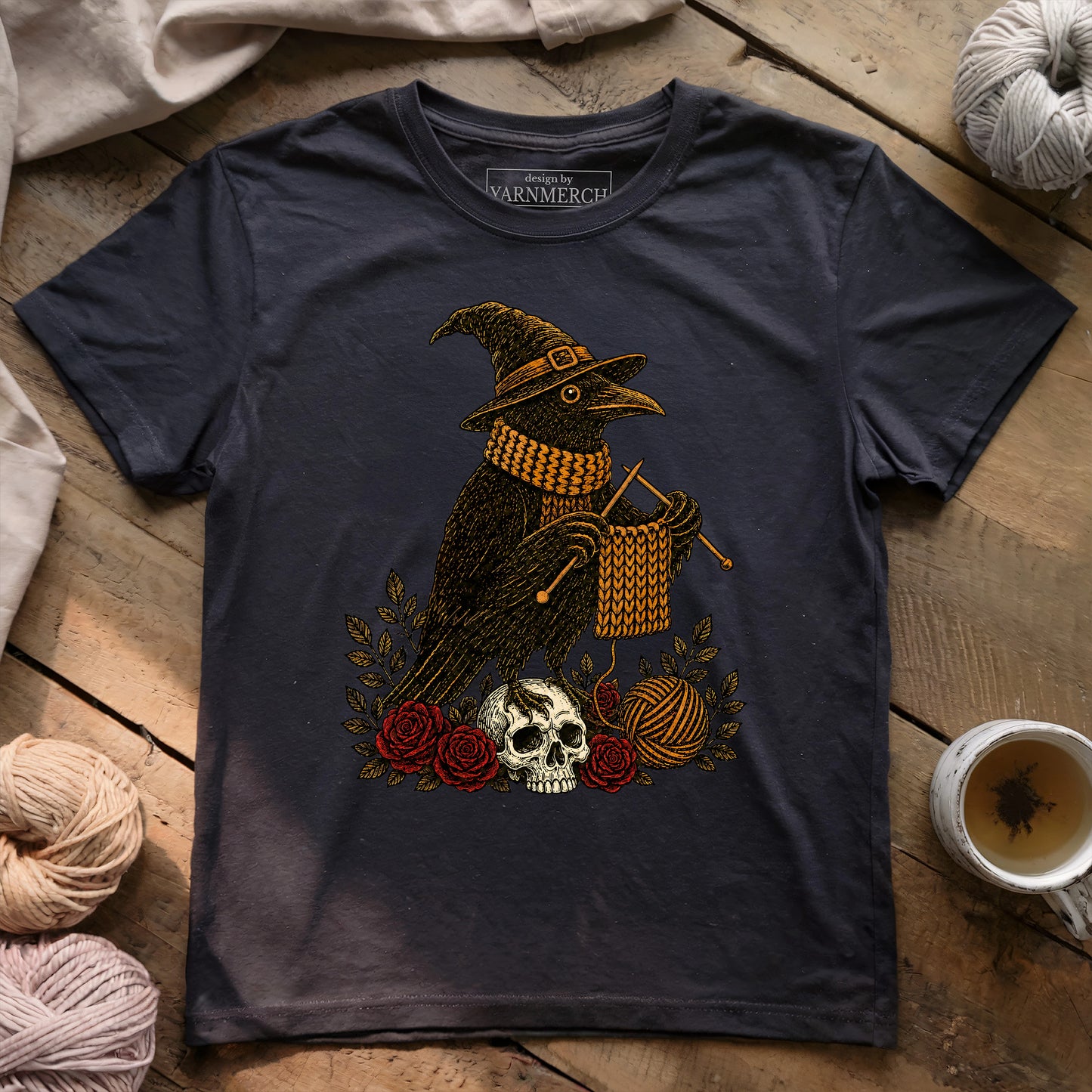 Knitting Raven T-shirt