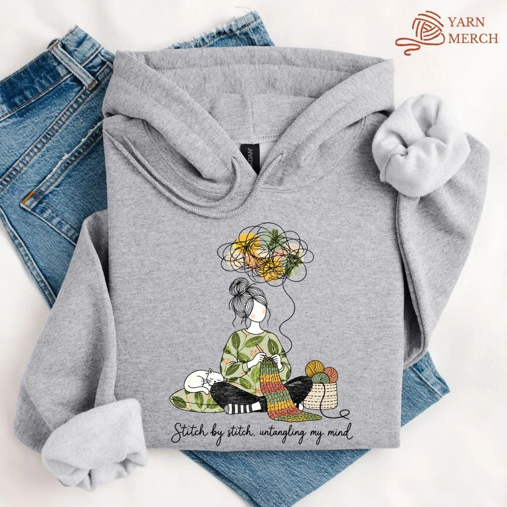 Stitch By Stitch, Untangling My Mind Hoodie